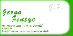 gergo pintye business card